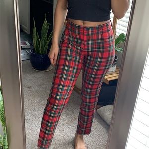 plaid j. crew slacks